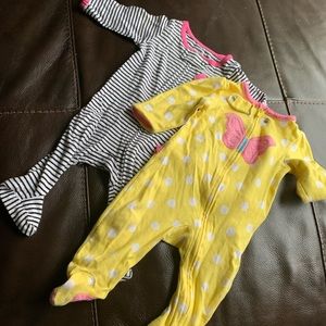 2 Baby girl sleepers